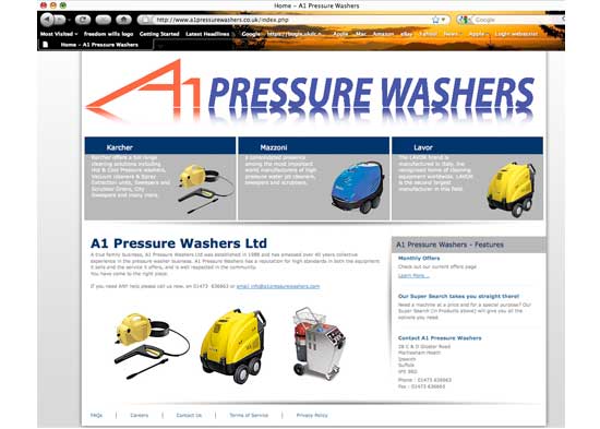 A1 pressure washers uses CMS supplied by electric ink