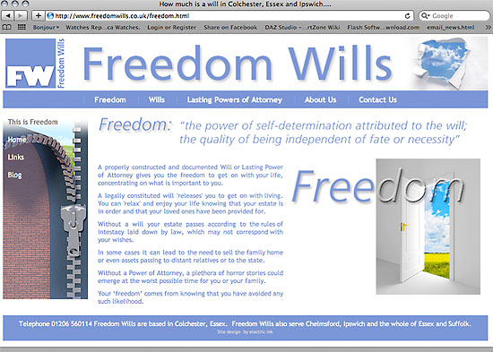 Freedom Wills uses CMS supplied by electric ink