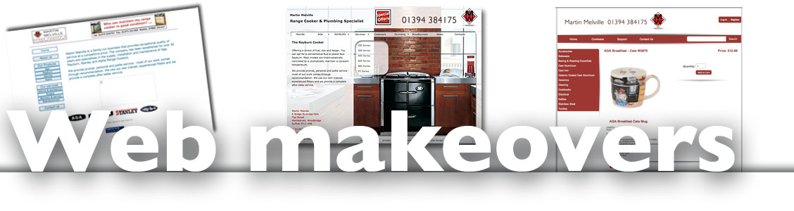 website make over from web site designers electric ink ipswich suffolk