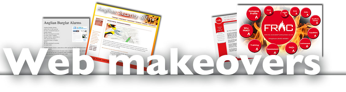 website make over from web site designers electric ink ipswich suffolk